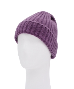 Knitted Beanie Hat HA320007 VIOLET
